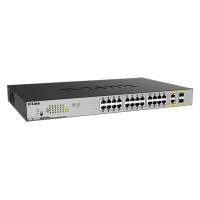 Коммутатор/ DGS-1026MP Unmanaged Switch 24x1000Base-T PoE, 2xCombo 1000Base-T/SFP, PoE Budget 370W, metal case