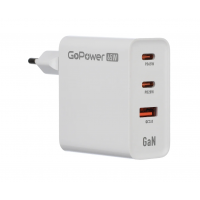 Сетевое З/У GoPower GPQC10 1USB+2Type-C 65W QC3.0 GAN белый [00-00028405]