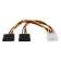 Кабель GoPower MOLEX (f)-2SATA (m) 0.2м PVC RoHS (1/500) [00-00029040]