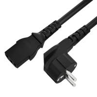 Кабель 4ПХ черный 5.0m, евровилка угловая Schuko - С13, 3*0,5mm, 4PH-R90427 [4PH-R90427]