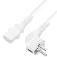 Кабель 4ПХ белый 5.0m, евровилка угловая Schuko - С13, 3*0,5mm, 4PH-R90433 [4PH-R90433]