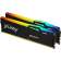 Память оперативная Kingston 64GB 5600MT/s DDR5 CL40 DIMM (Kit of 2) FURY Beast RGB XMP [KF556C40BBAK2-64]