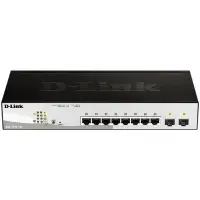 Коммутатор/DGS-1210-10P/FL Managed L2 Switch 8x1000Base-T PoE, 2x1000Base-X SFP, PoE Budget 65W, Surge 6KV, CLI