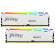 Память оперативная Kingston 32GB 5200MT/s DDR5 CL40 DIMM (Kit of 2) FURY Beast White RGB XMP [KF552C40BWAK2-32]