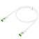 GCR Патч-корд LSZH PROF кат.8 ethernet  5.0m SF/FTP, RJ45, медь, 40 Гбит/с, 26 AWG, белый, литой, экранированные коннекторы 24K GOLD