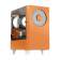 Корпус WIZMAX EM1, Mini-Tower, TG, 1x160mm + 1x120mm LED, 1xUSB-A 3.0 + 2xUSB-A 2.0, mATX, mITX, Woofer Orange