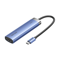 Кабель Мультифункциональный хаб Vention USB Type C 5 в 1 [TGESB]
