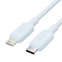 Кабель Vention USB 2.0 CM/Lightning 8M для iPad/iPhone 3A - 1м. Голубой [LAKSF]