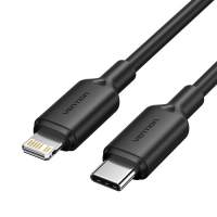 Кабель Vention USB 2.0 CM/Lightning 8M для iPad/iPhone 3A - 1м. Черный [LAKBF]