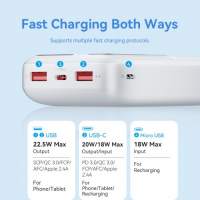 Портативный аккумулятор Power Bank Vention 20000mAh(M/C-A/A)22.5W xерный с LED дисплеем