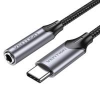 Переходник Vention USB-C M/ Jack 3.5 mm F DAC - 0,1м Серый [BGMHA]