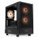 Корпус HSPD M310, Mesh Mini-tower, Black, TG, 0.4 SPCC, 3x120mm ARGB mATX, mITX 180/280/160mm 1x2.5