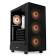 Корпус HSPD M510, Mesh Mid Tower, Black, TG, 0.5 SPCC, 4x120mm ARGB ATX, mATX, mITX 180/280/160mm 1x2.5