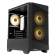 Корпус HSPD M330, Mesh Mini-tower, Black, TG, 0.6 SPCC, 3x120mm ARGB mATX, mITX 175/330/160mm 2x2.5