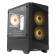 Корпус HSPD M330, Mesh Mini-tower, Black, TG, 0.6 SPCC, 3x120mm ARGB mATX, mITX 175/330/160mm 2x2.5