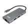 Док-станция Docking station HIPER USB-C HUB 6in1 (1*USB-C 100W PD, 1*HDMI 4K@60Hz, 2*USB-A 3.0 (5Gbps data), 1*USB-C 3.0 (5Gbps data), 1*RJ45 Gb)
