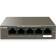 TEF1105P-4-63W - коммутатор Tenda PoE, который имеет 5 портов 10/100 Мбит /  Base-TX RJ45. Передача на расстояние до 250 метров. Комутатор имеет молниезащиту по PoE до 6 кВ. Порты 1-4 поддерживают стандарт IEEE 802.3at и IEEE 802.3af PoE. Максимальный вых
