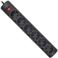 Сетевой фильтр Defender DFS 153 3 м, черный, 6 розеток/ Surge Protector Defender DFS 153 3m, black, 6 outlets