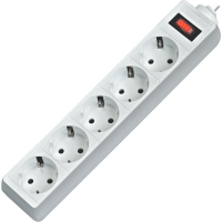 Сетевой фильтр Defender ES 5 5 м, белый, 5 розеток/ Surge Protector Defender ES 5 5m, white, 5 outlets