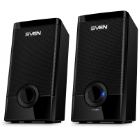 Колонки пластиковые Sven 318, чёрный, (USB, мощность 2x2.5 Вт(RMS)), черный [SV-015176]
