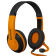 Гарнитура Defender Warhead G-120 черный + оранжевый, кабель 2 м [64099]