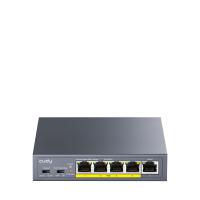 Коммутатор/5-Port 10/100/1000M PoE+ Switch 60W, 5 10/100/1000M ports with 4POE+ Ports Unmanaged Switch with UL power adapter IEEE802.3af / IEEE802.3at, Watchdog, 60W External