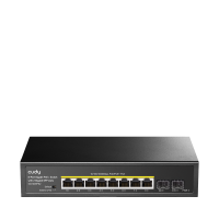 Коммутатор/8-10/100/1000 BASE-T Gigabit ports, 2-1000 BASE-X SFP Slot, 8-port IEEE 802.3at PoE+ Injector, Supports PoE power up to 30W for each PoE port, Extend Mode (Port#7 and #8 support transmit distance up to 250m at 10 Mbps ), Port Lightning  Protect