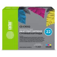 Картридж струйный Cactus CS-C9352 №22 многоцветный (11.4мл) для HP DJ 3920/3940/D1360/D1460/D1470/D1