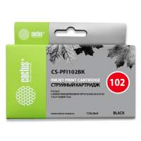 Картридж струйный Cactus CS-PFI102BK черный (130мл) для Canon iPF500/iPF600/iPF700/ MFP M40/iPF765/L