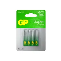 Алкалиновые батарейки GP Super Alkaline G-Tech 24A AAA - 4 шт. на блистере