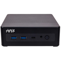 Неттоп HIPER FACTUM FN2  Intel Core i3 1315U(1.2Ghz)/8192Mb/256PCISSDGb/noDVD/BT/WiFi/war 1y/0.4kg/черный/Win11Pro + WiFi 6, BT 5.2,Чёрный, БП 90Вт, VESA крепление