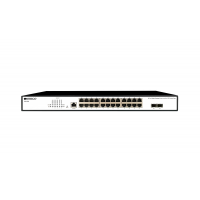 Коммутатор/ Управляемый L2 коммутатор, 24x1000Base-T, 2x1000Base-X SFP, консольный порт RJ-45, комплект для установки в 19