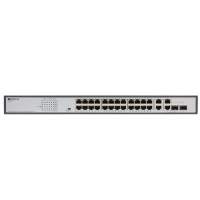 Коммутатор/ Неуправляемый PoE-коммутатор, 26x1000Base-T (24x1000Base-T PoE), 2xCombo 1000Base-T/SFP, PoE-бюджет 370 Вт, PoE до 250 м, комплект для установки в 19