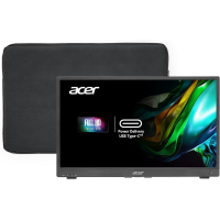 Монитор ACER PM181QAbmiux 17,3'', ZeroFrame, UltraThin Black, 16:9, IPS, 1920x1080, 7ms, 250cd, 60Hz, 1xMiniHDMI + 1xType-C(15W) + SPK + Audio Out, Speakers 0.5Wx2,