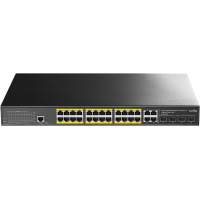 Коммутатор/24-Port Layer 2 Managed Gigabit PoE+ Switch with 4 Gigabit Combo Ports, 300W