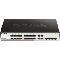 Настраиваемый L2 коммутатор, 16х1000Base-T, 4хCombo 1000Base-T/SFP, упрощенный интерфейс CLI