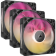 Кулер для корпуса Corsair iCUE LINK RX120 MAX RGB (120x120x30mm, 4-pin PWM, RGB, 71.3CFM, 29.5dBA, 2000RPM, Black, 3pcs)