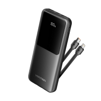 Power Bank Vention 10000mAh(Micro-USB/C/A/A) со встроенными кабелями 22.5W Чёрный с LED Дисплеем, шт. Power Bank Vention 10000mAh(Micro-USB/C/A/A) со встроенными кабелями 22.5W Чёрный с LED Дисплеем, шт.