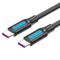 Кабель Vention USB 2.0 CM/CM 5А PD100W - 2м. Черный, шт.