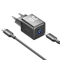 Набор для зарядки Vention з/у GaN 30W 2 порта USB (C + A) и кабель USB-C 3А Чёрный, шт. Набор для зарядки Vention з/у GaN 30W 2 порта USB (C + A) и кабель USB-C 3А Чёрный, шт.