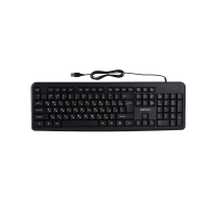 Клавиатура проводная GoPower GPK01 классическая USB 1.35м черный (1/20)