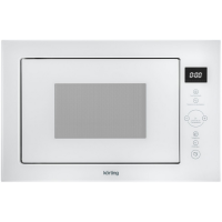 Встраиваемая микроволновая печь/ 38.8х59.4х37.4 см, 25 л, 900 Вт, гриль: 1000 Вт, сенсорное управление, LED дисплей, 8 автопрограмм, белое стекло