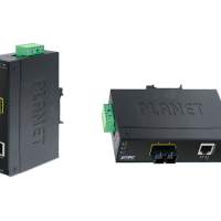 IFT-802TS15 индустриальный медиа конвертер/ IP30 Slim type Industrial Fast Ethernet Media Converter SC SM-15KM (-40 to 75 degree C)
