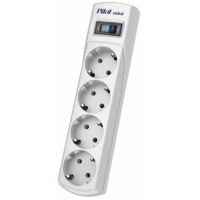 Сетевой фильтр Pilot Mini 4 розетки (евро с заземлением), 10А/2.2кВа, автомат, 10 м/ Surge protector Pilot Mini 4 euro outlets, 10A / 2.2kVt, automatic circuit-breaker, 10 m