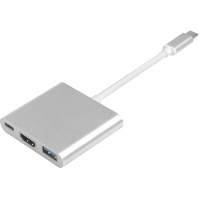 Переходник Greenconnect USB Type C , M/F+HDMI F+USB 3.0 F [GCR-AP24]