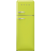 Холодильник SMEG Отдельностоящий двухдверный холодильник, стиль 50-х годов, 60 см, цвет лайма, петли справа