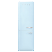 Холодильник SMEG/ Отдельностоящий двухдверный холодильник, стиль 50-х годов, 60 см, голубой, No-frost, петли слева