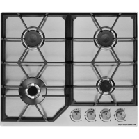 Встраиваемая газовая панель Kuppersberg/ Встраиваемая газовая панель Kuppersberg FS 62 X Газ, 4 конфорки, нерж. сталь