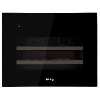 Винный шкаф KORTING Встраиваемый  59х56.3х45.5, 62л, Чёрный;Чёрное стекло, KFW 501 SL GN