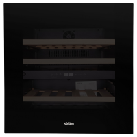 Винный шкаф KORTING Встраиваемый  59х56.3х59.5, 85л, Чёрное стекло;Чёрный, KFW 604 DB GN